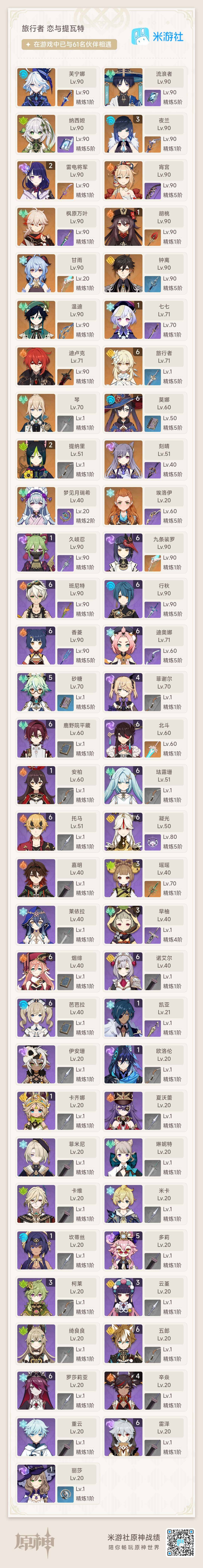 YSEY31249原神账号详情图16 YSEY31249原神账号详情图16