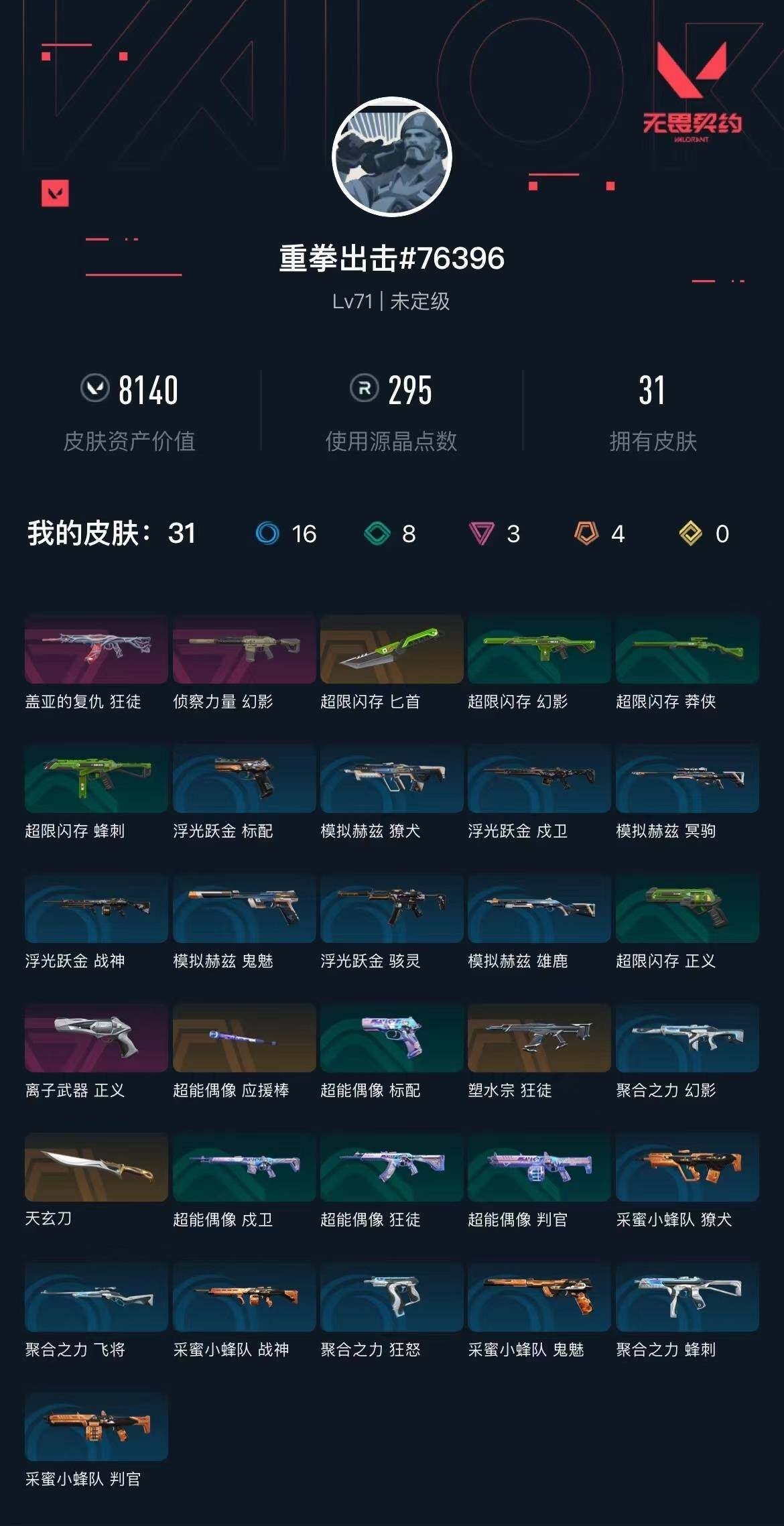WWQXL33486无畏契约账号详情图5