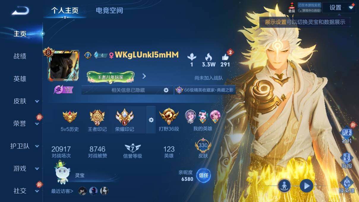 WZ033105541王者荣耀账号详情图7 WZ033105541王者荣耀账号详情图7