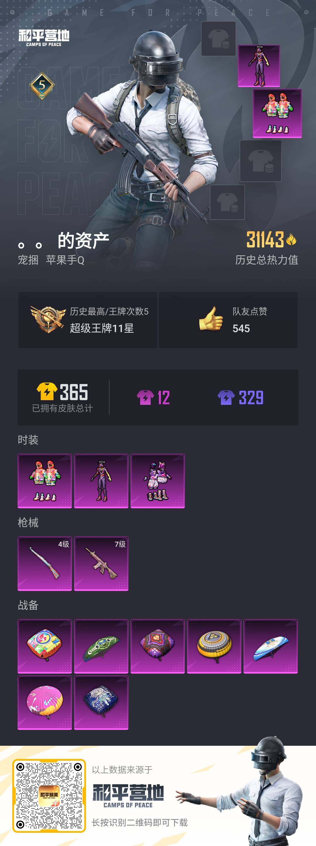 HPQM3169764和平精英账号详情图5