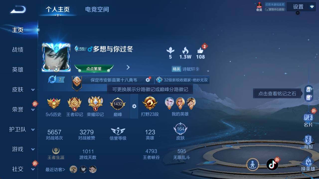 WZ033109990王者荣耀账号详情图5 WZ033109990王者荣耀账号详情图5