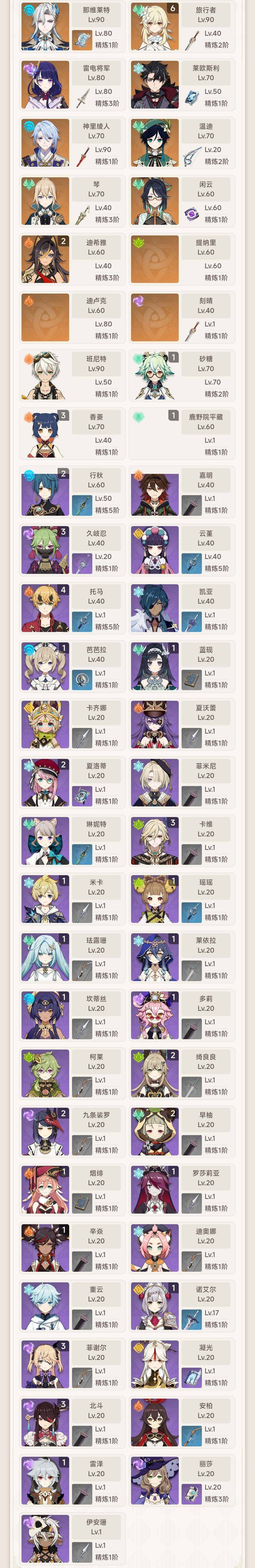 YSEY31714原神账号详情图4 YSEY31714原神账号详情图4