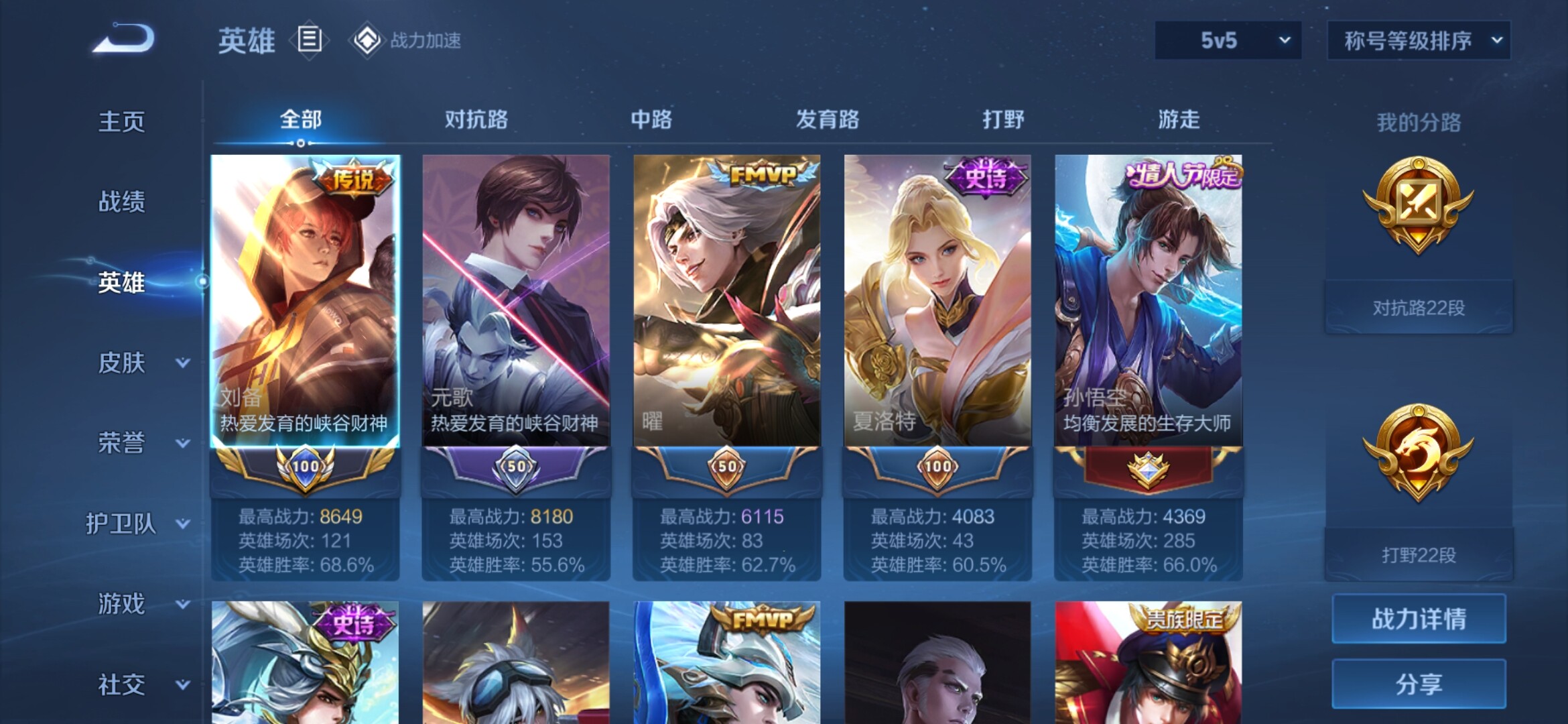 WZXS3111775王者荣耀账号详情图5 WZXS3111775王者荣耀账号详情图5