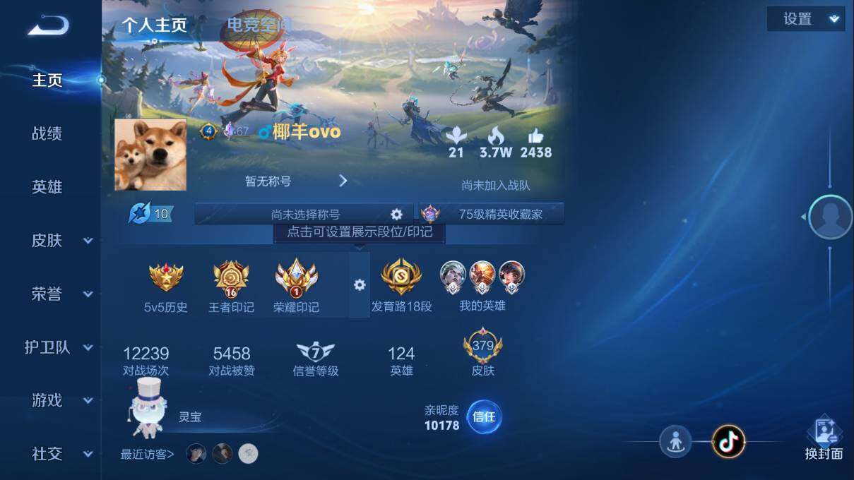王者荣耀账号安卓QQ量精品账号】-贵8-星耀-124英雄-379皮肤-3典藏-1珍品-17传说-111史诗-2星传说-1