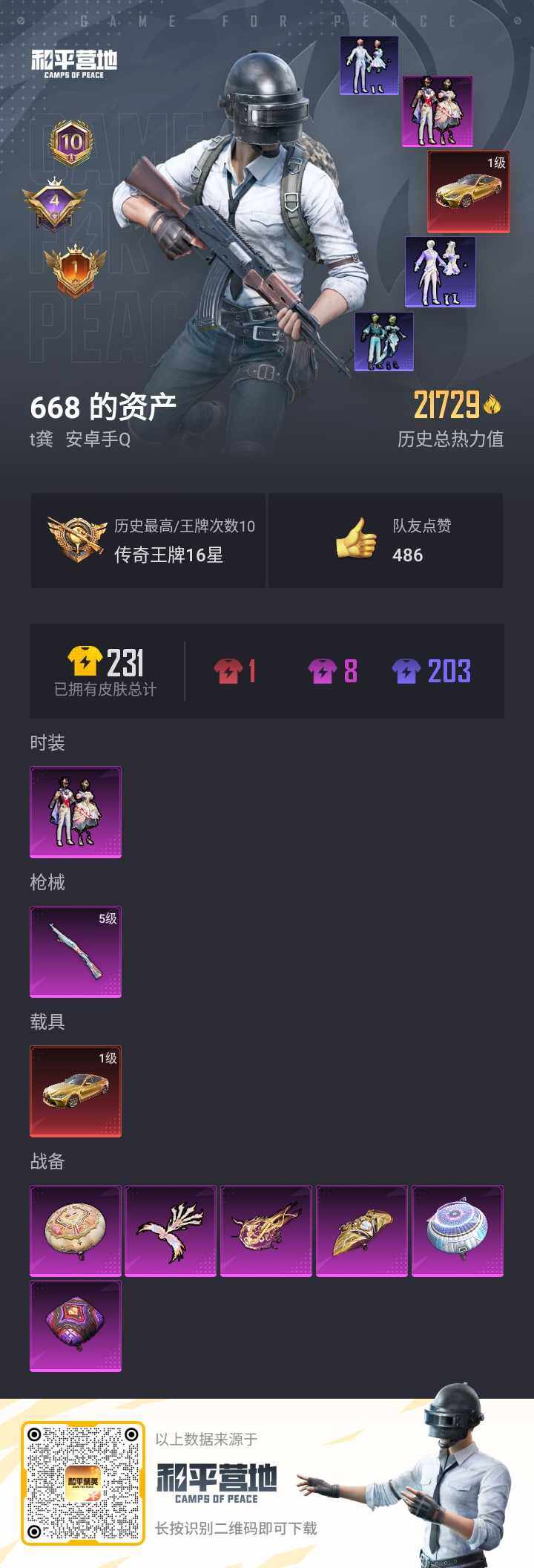 HPQM3194190和平精英账号详情图2 HPQM3194190和平精英账号详情图2