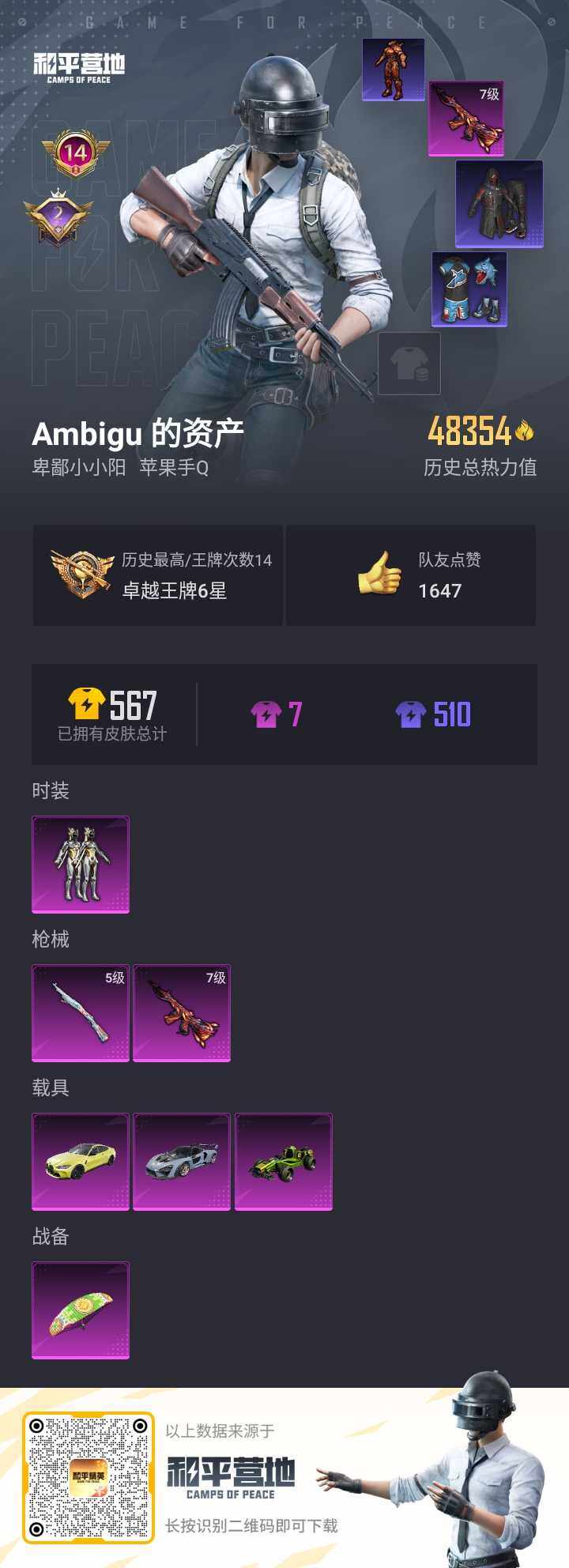 HPQM3186565和平精英账号详情图5 HPQM3186565和平精英账号详情图5