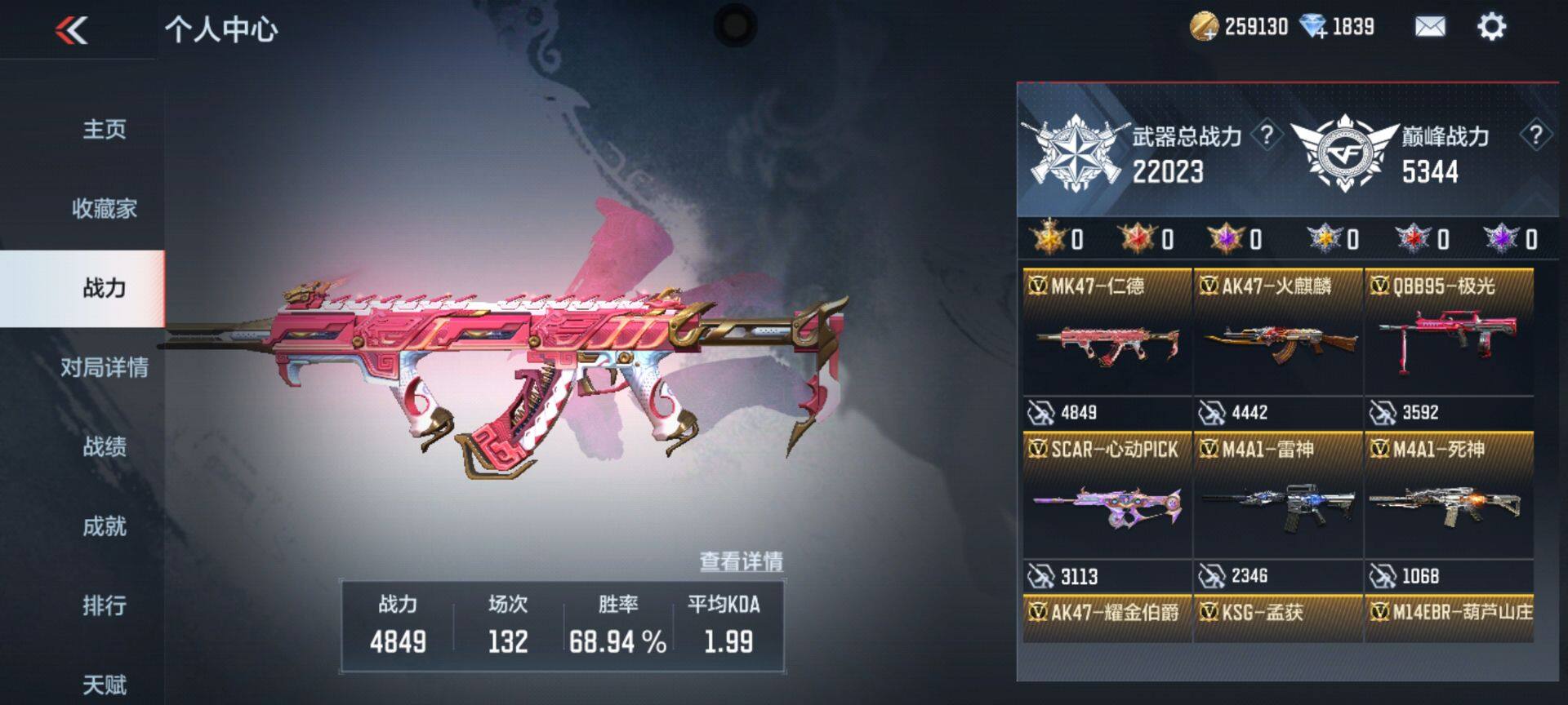 CFMEY324760枪战王者账号详情图3 CFMEY324760枪战王者账号详情图3