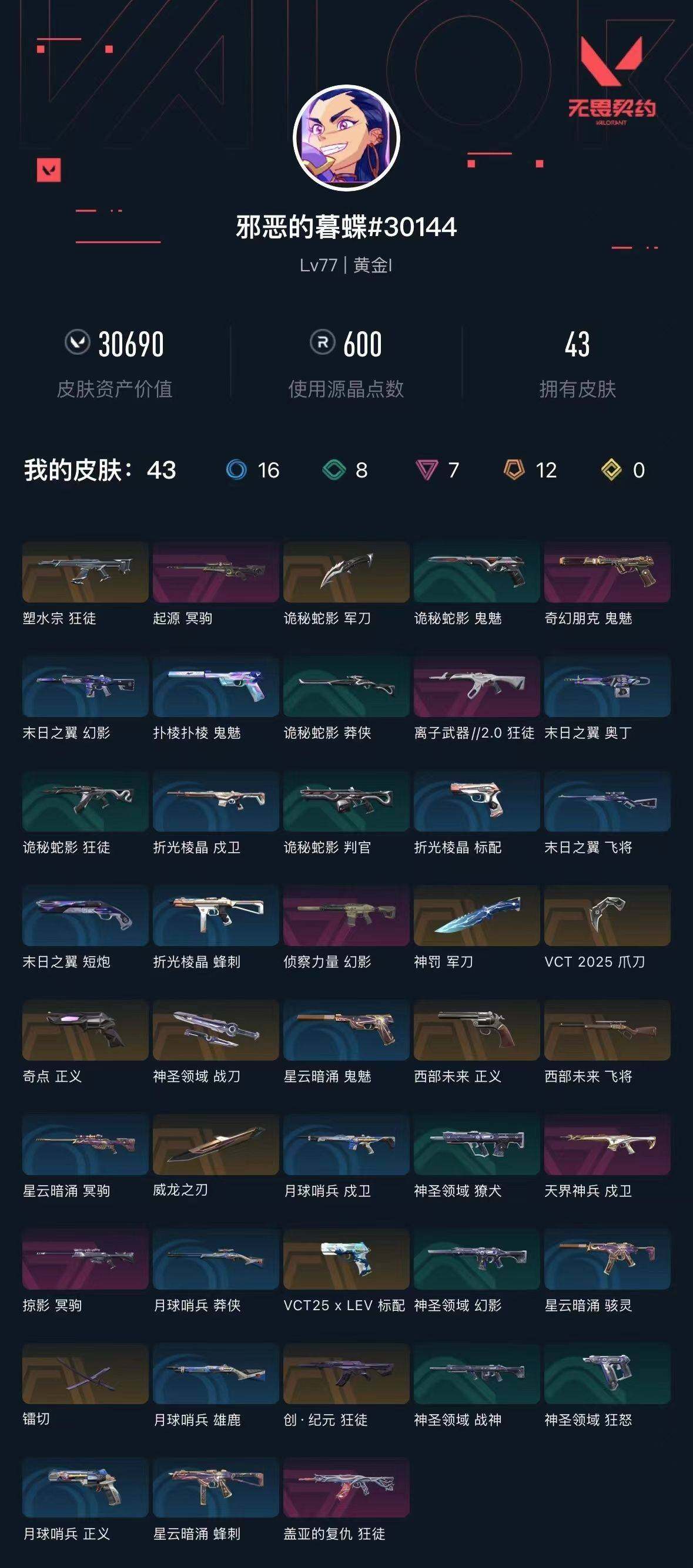WWQXL33931无畏契约账号详情图4 WWQXL33931无畏契约账号详情图4