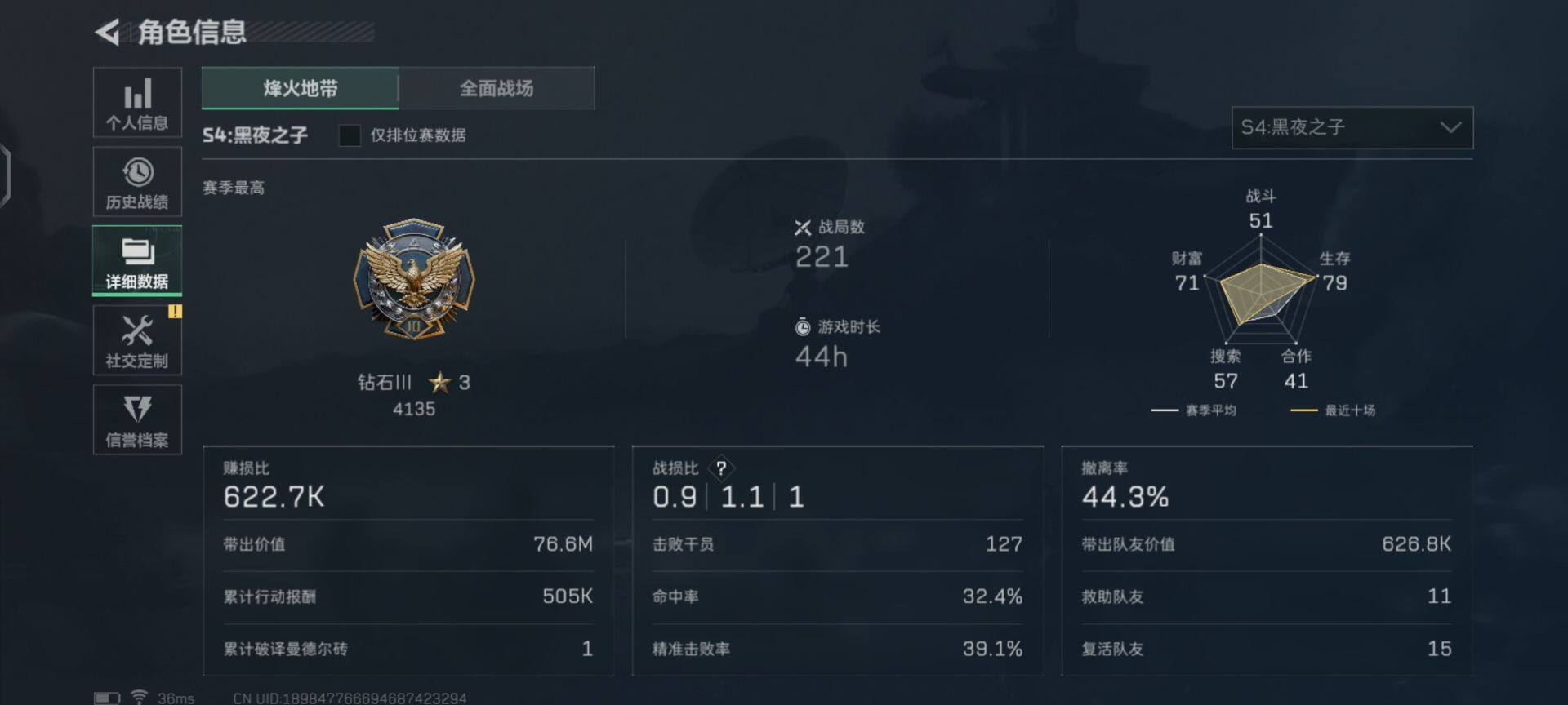 SJZEY33758三角洲行动账号详情图5 SJZEY33758三角洲行动账号详情图5