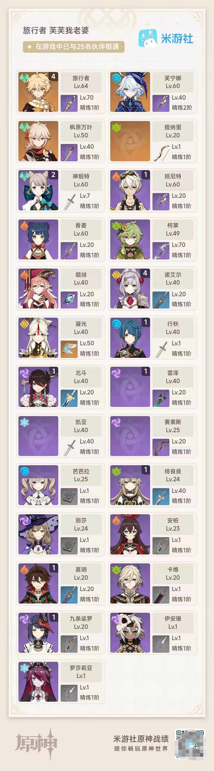YSEY32406原神账号详情图3 YSEY32406原神账号详情图3