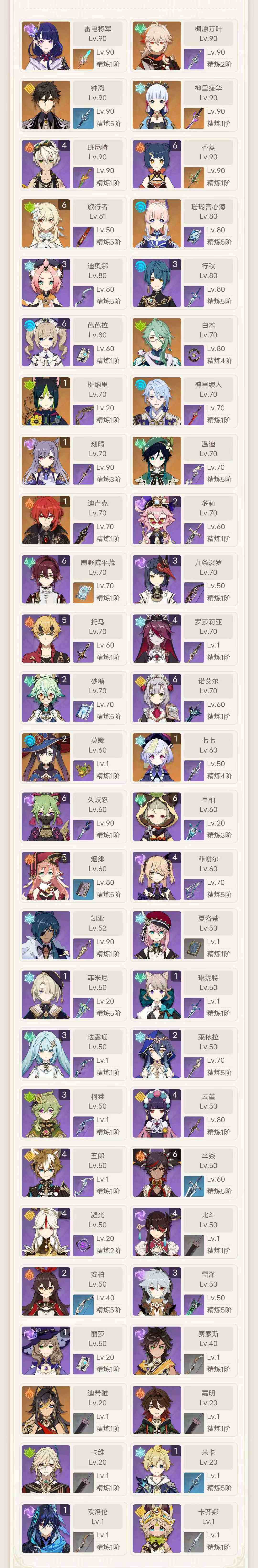 YSEY32492原神账号详情图3 YSEY32492原神账号详情图3