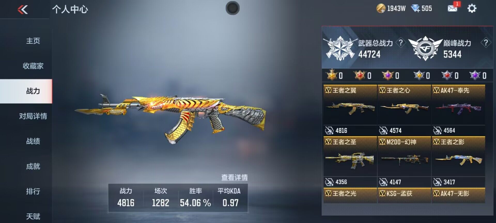 CFMEY326121枪战王者账号详情图4 CFMEY326121枪战王者账号详情图4