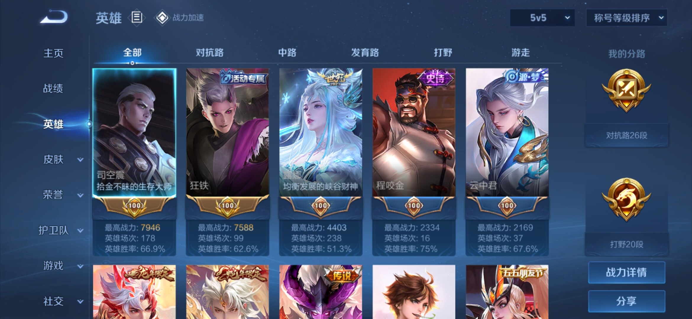 WZXS3126440王者荣耀账号详情图5 WZXS3126440王者荣耀账号详情图5