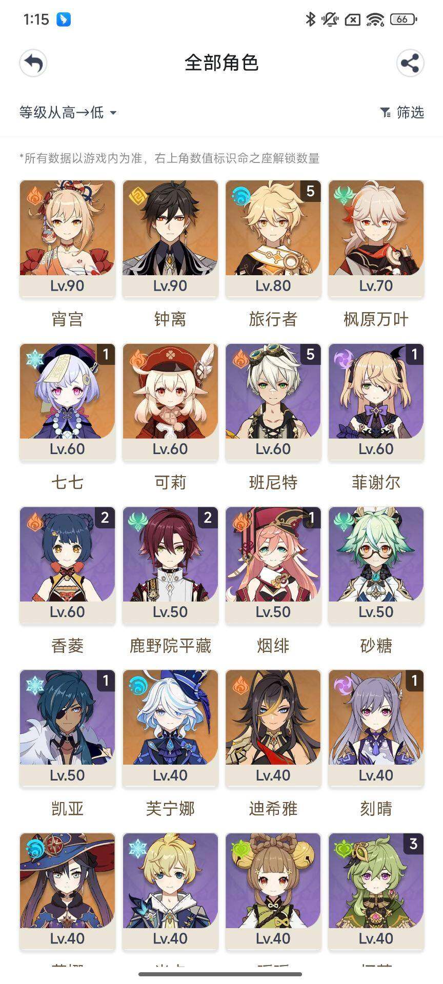 YSEY32590原神账号详情图6 YSEY32590原神账号详情图6