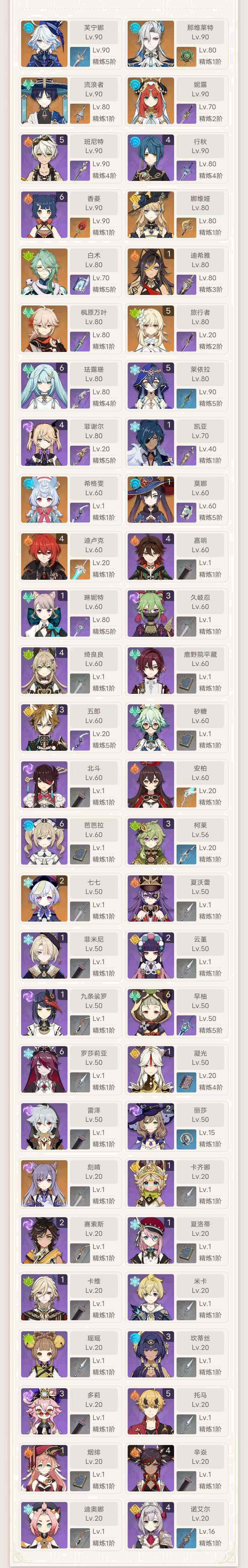 YSEY32700原神账号详情图3 YSEY32700原神账号详情图3