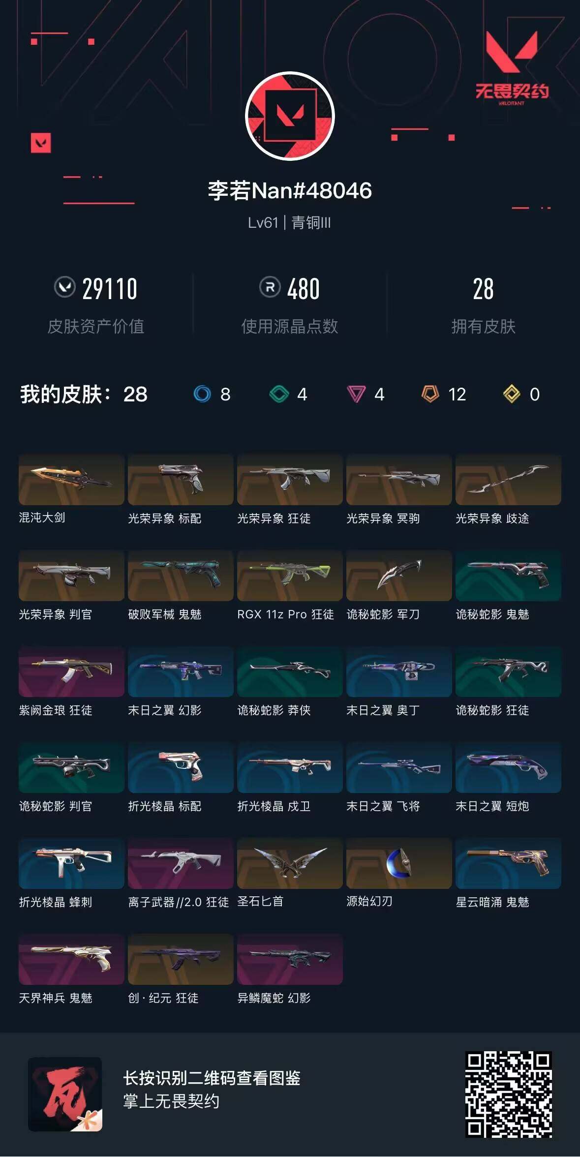 WWQEY34317无畏契约账号详情图4 WWQEY34317无畏契约账号详情图4