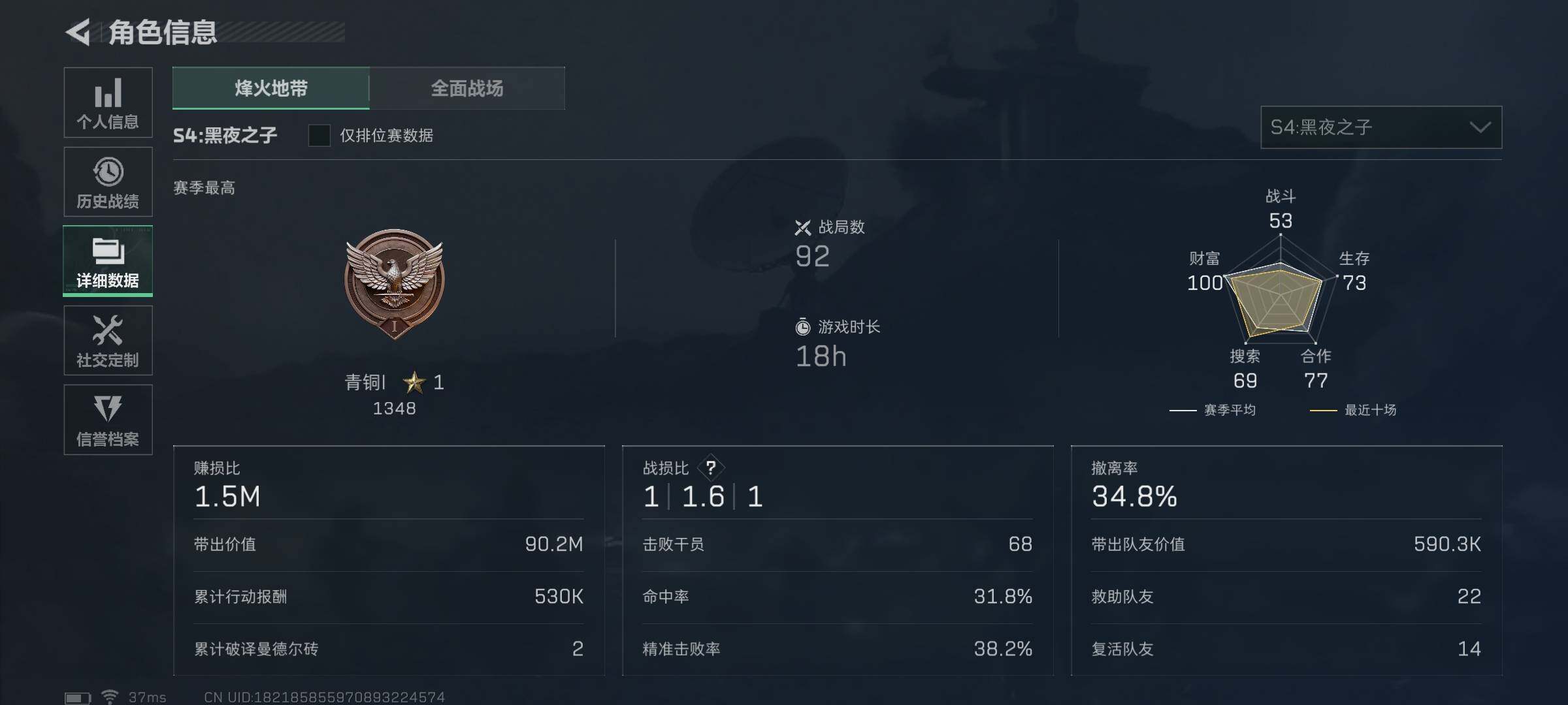 SJZEY34402三角洲行动账号详情图2