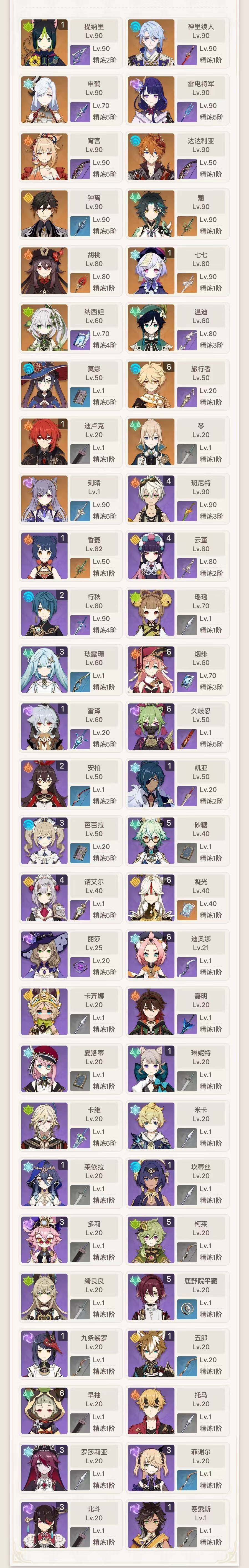 YSEY32789原神账号详情图3 YSEY32789原神账号详情图3