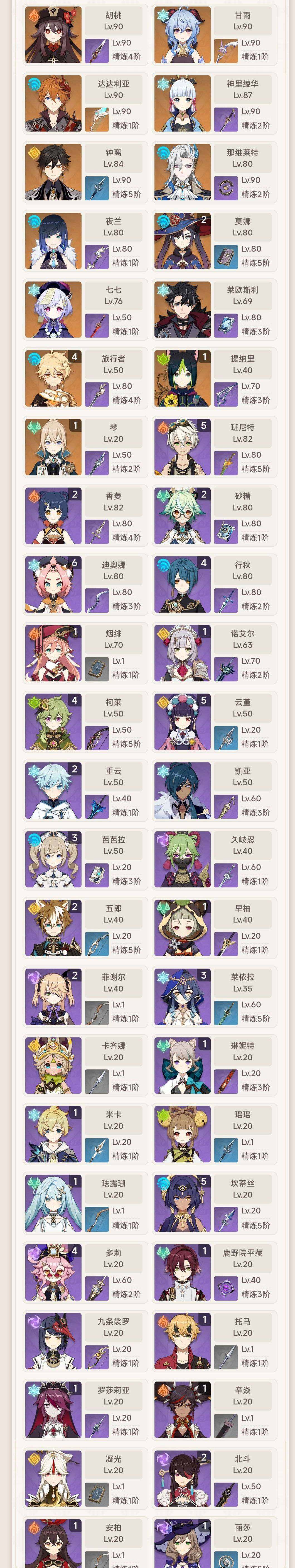 YSEY32767原神账号详情图13 YSEY32767原神账号详情图13