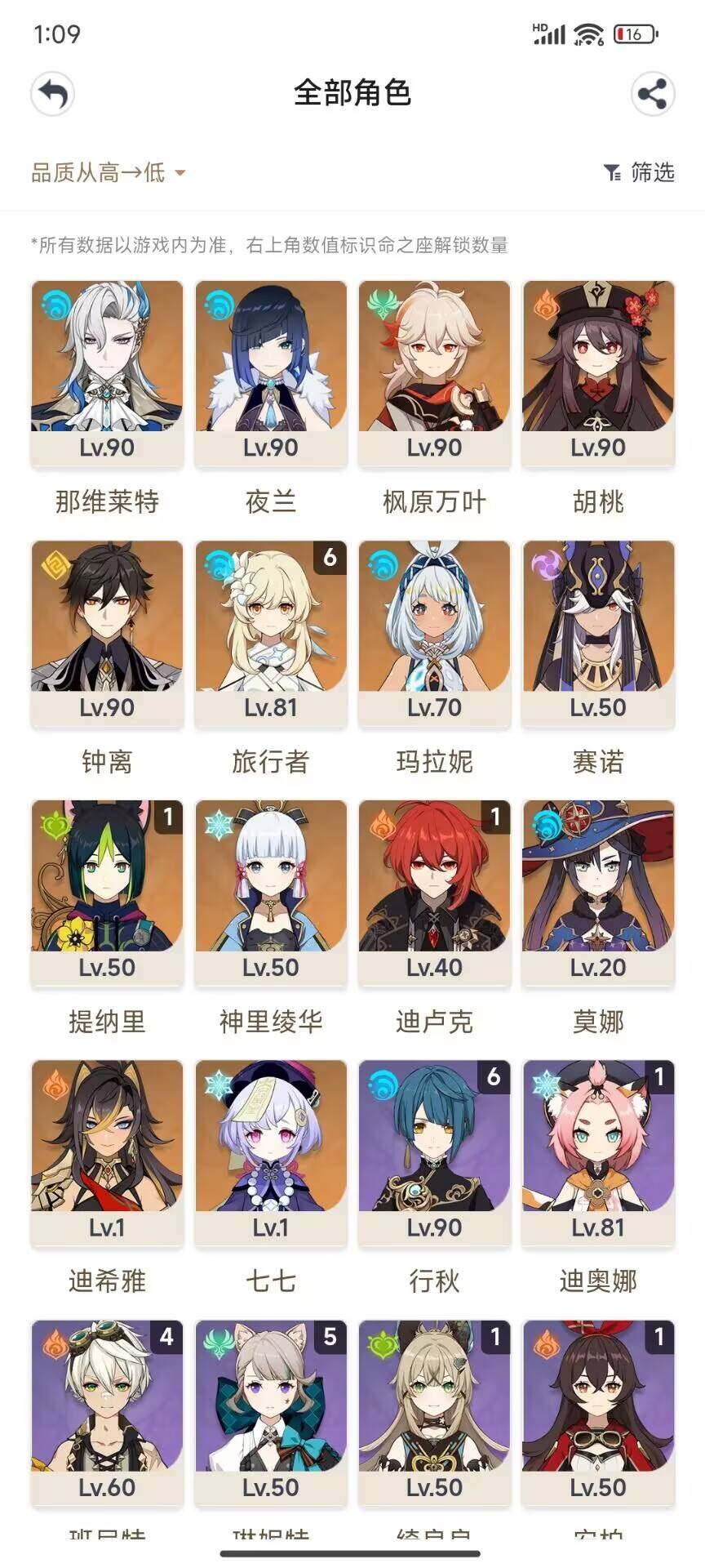 YSEY32770原神账号详情图4 YSEY32770原神账号详情图4
