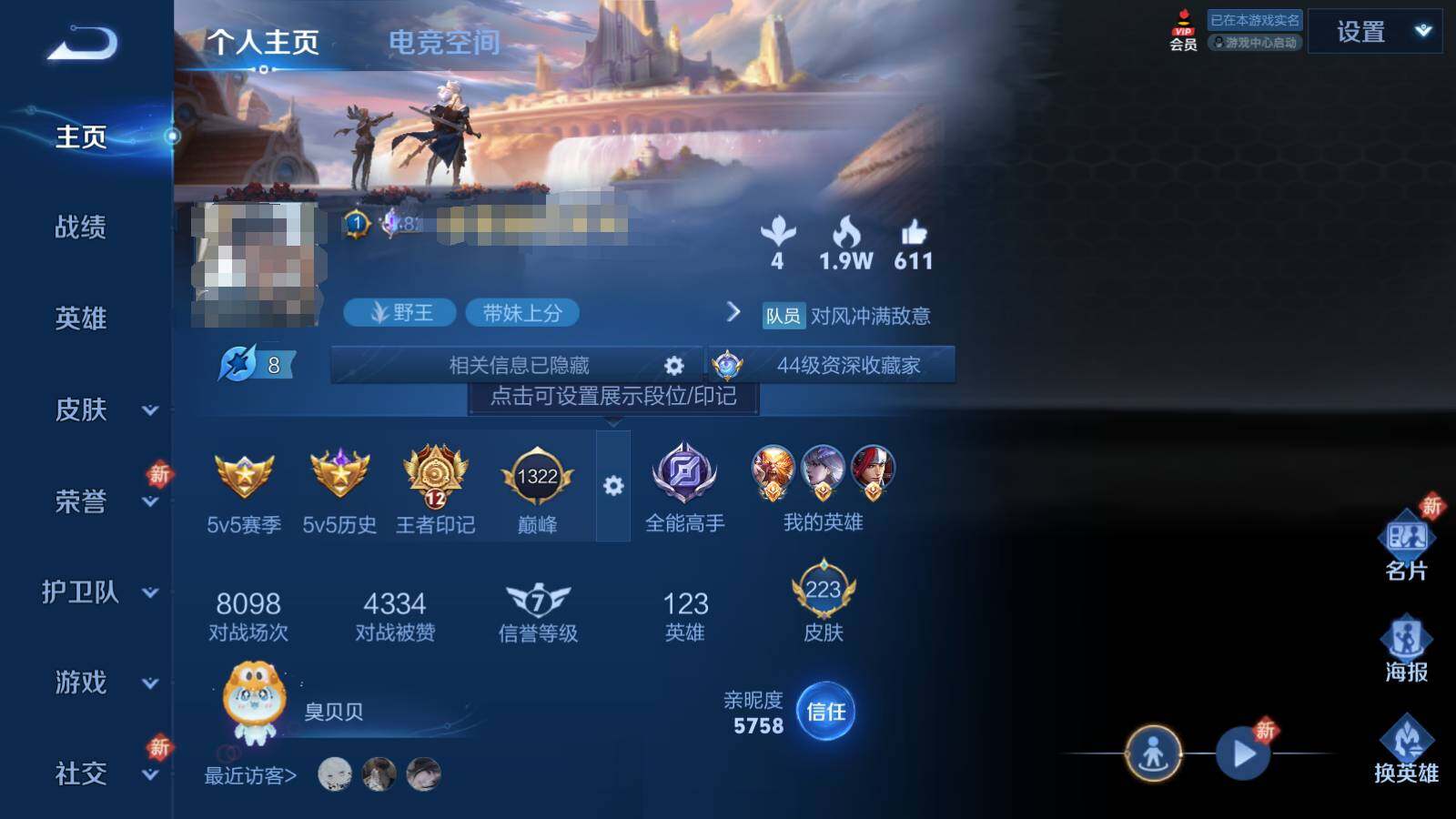 WZEY3133877王者荣耀账号详情图5 WZEY3133877王者荣耀账号详情图5