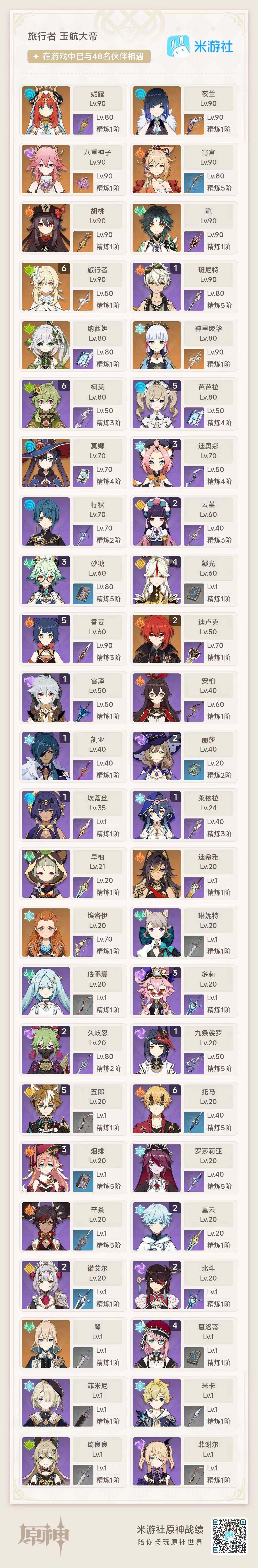 YSEY32810原神账号详情图3 YSEY32810原神账号详情图3