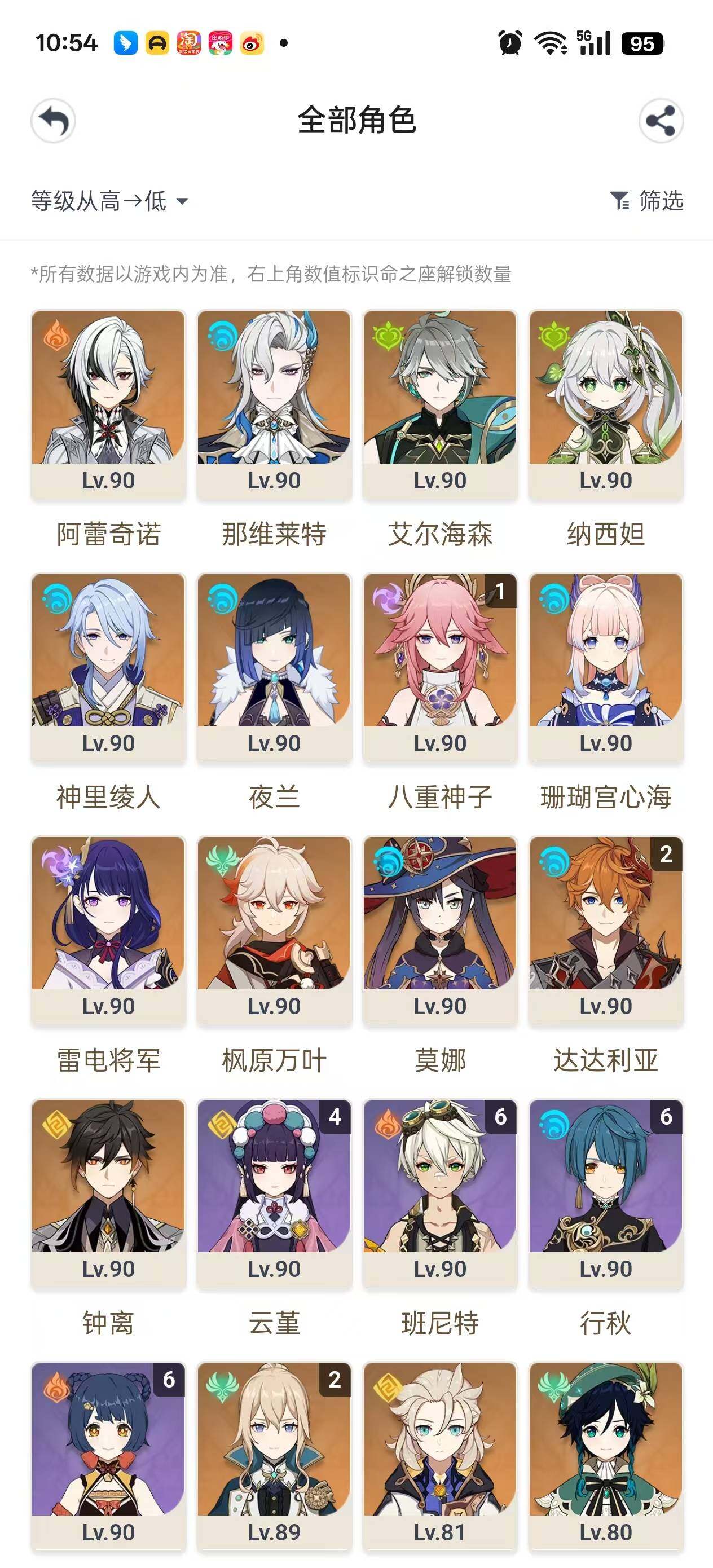 YSEY32882原神账号详情图4 YSEY32882原神账号详情图4