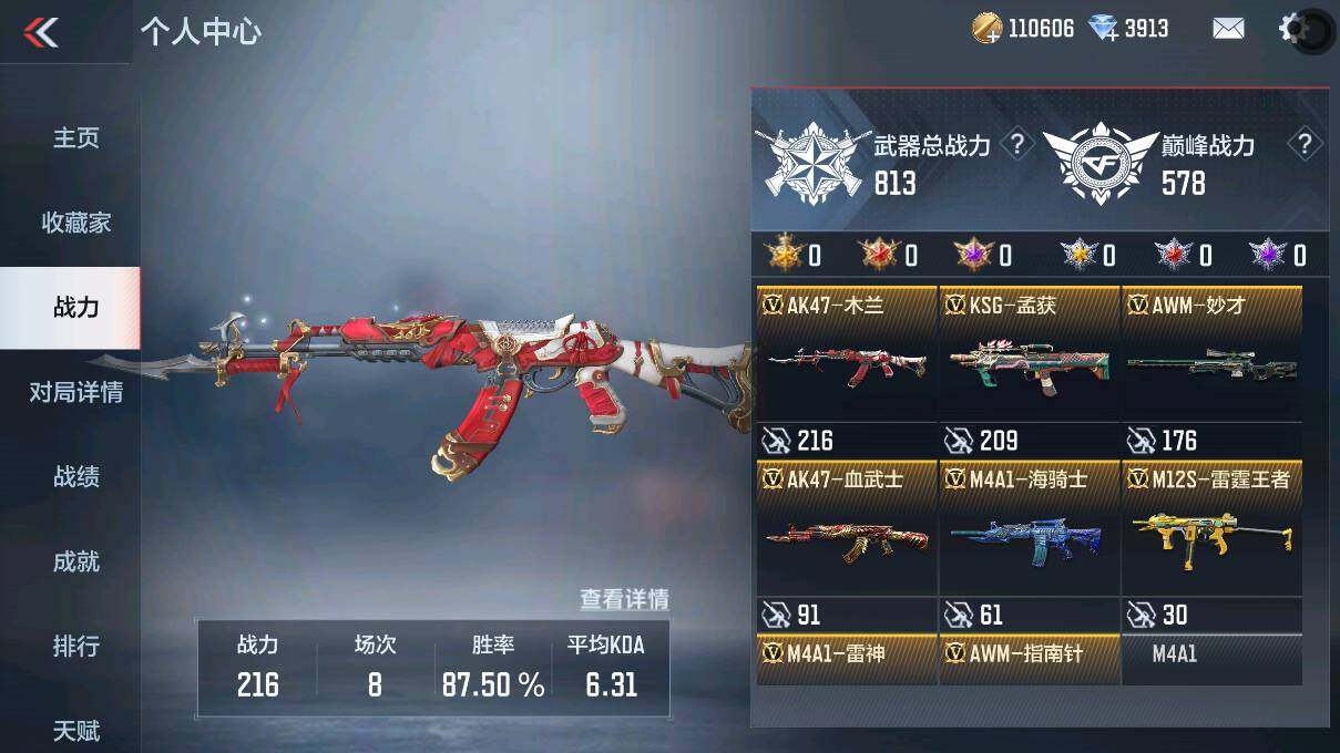 CFMEY327838枪战王者账号详情图5 CFMEY327838枪战王者账号详情图5