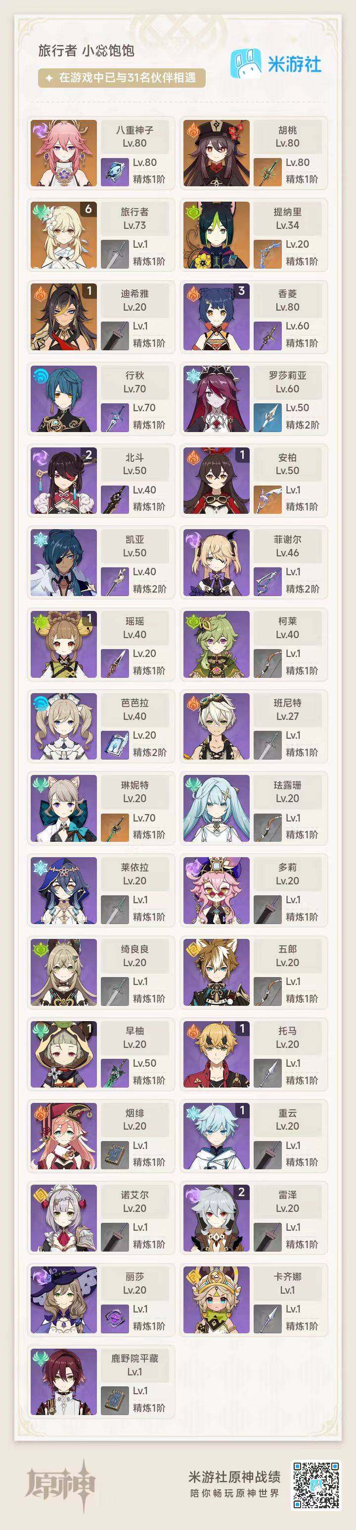 YSEY32909原神账号详情图3 YSEY32909原神账号详情图3