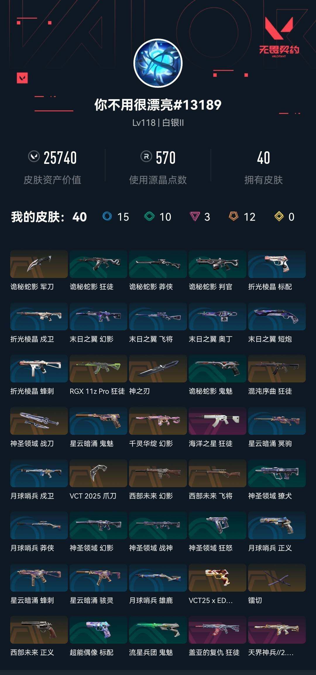 WWQXL34587无畏契约账号详情图5 WWQXL34587无畏契约账号详情图5