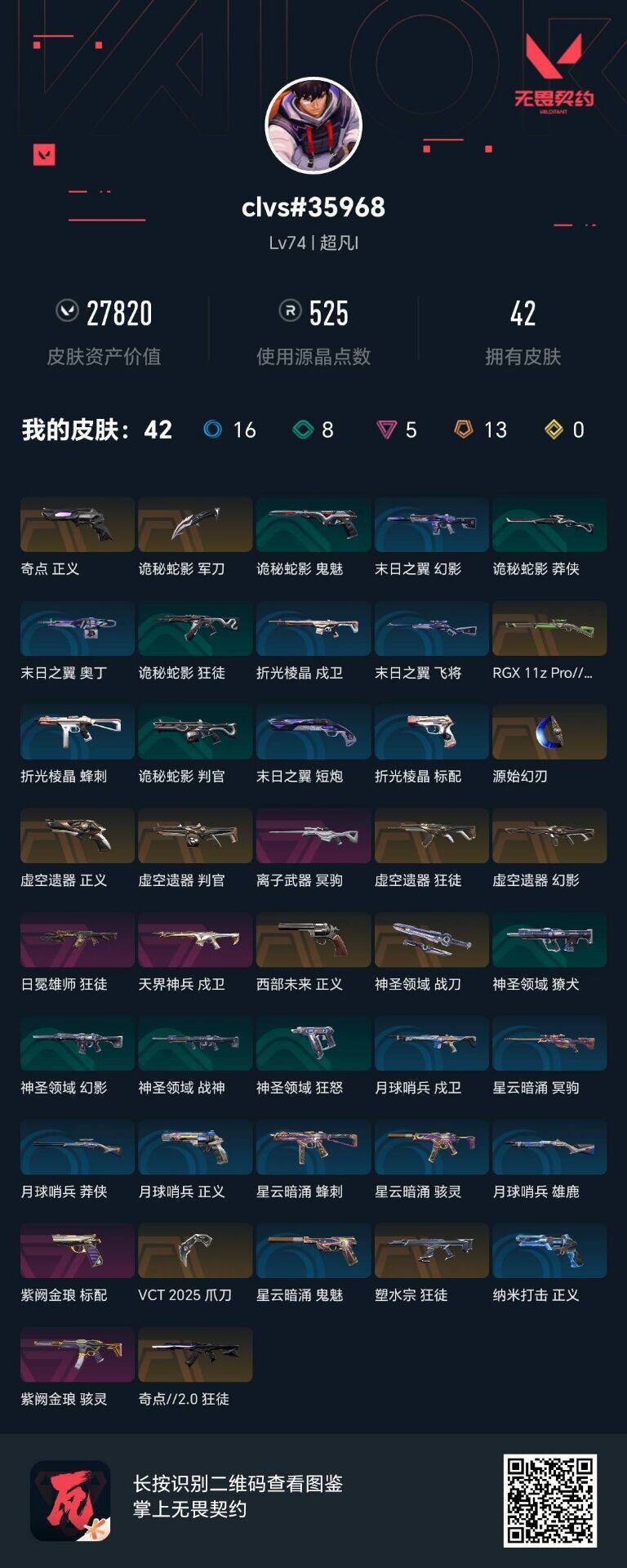 WWQEY34655无畏契约账号详情图4 WWQEY34655无畏契约账号详情图4