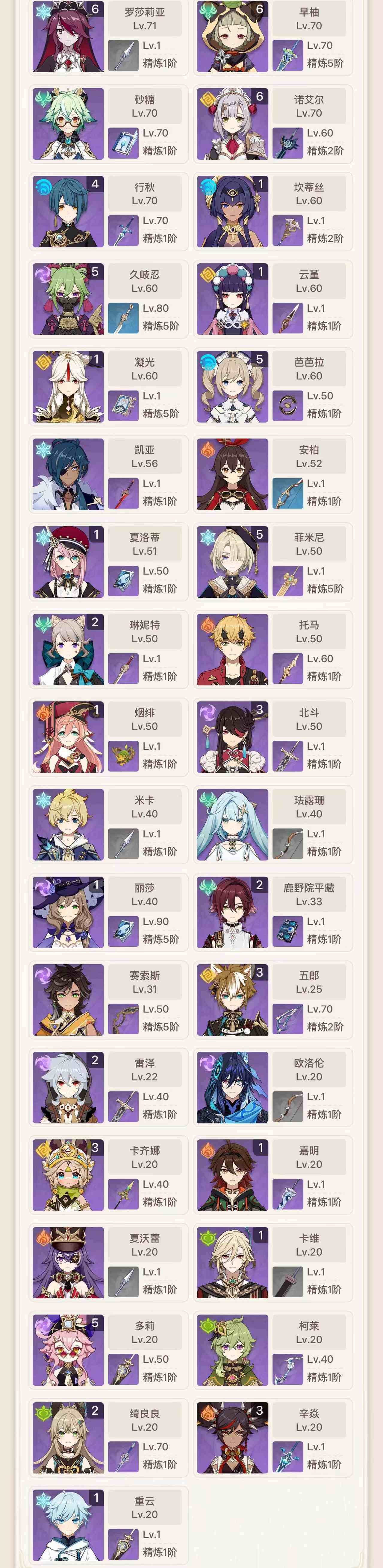 YSEY32963原神账号详情图4 YSEY32963原神账号详情图4