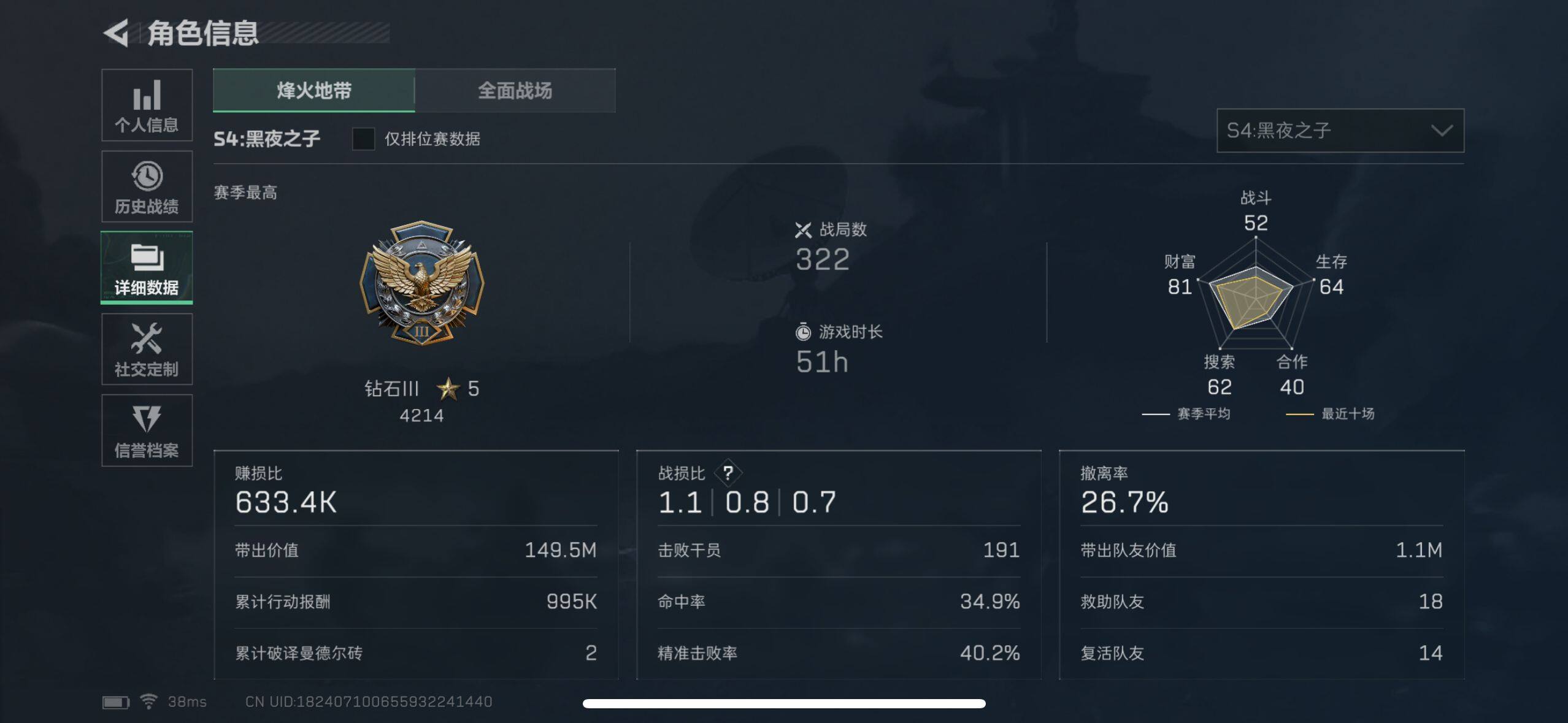 三角洲行动账号QQ【SJZX123】总资产(M)：69M/哈夫币(K)：5574K/哈夫币(K)：5574K/高级安全箱6(2x3)/AK-12突击步枪-夜鹰/SMG45冲锋枪-骑士