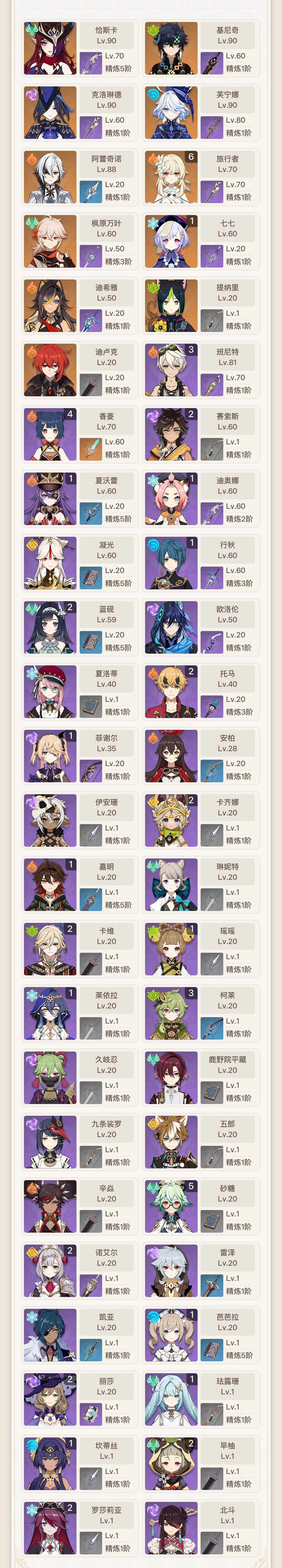 YSEY33003原神账号详情图3 YSEY33003原神账号详情图3