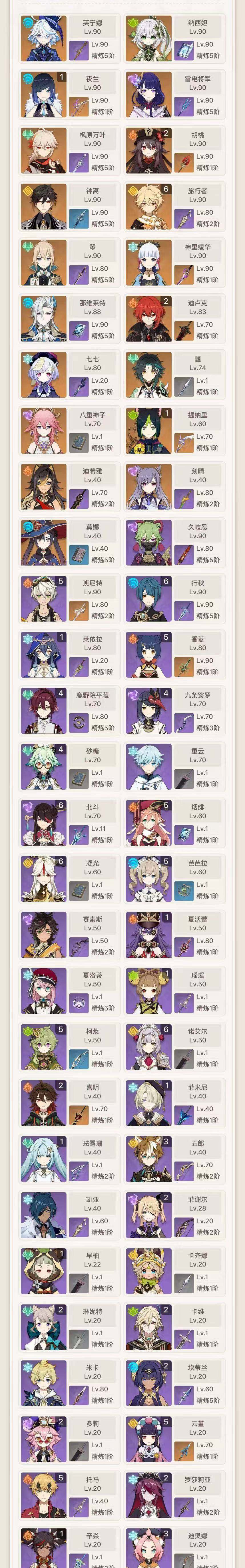 YSEY33036原神账号详情图3 YSEY33036原神账号详情图3