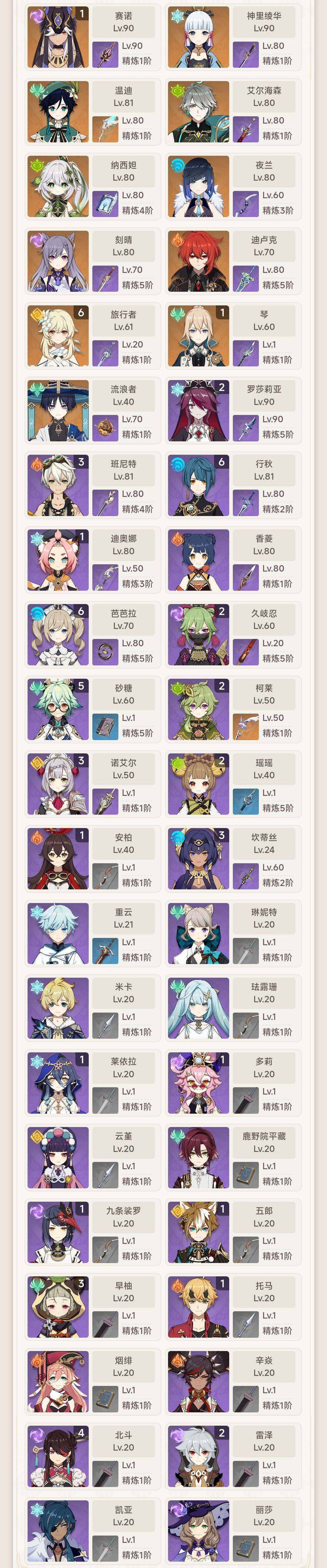 YSEY33092原神账号详情图3 YSEY33092原神账号详情图3