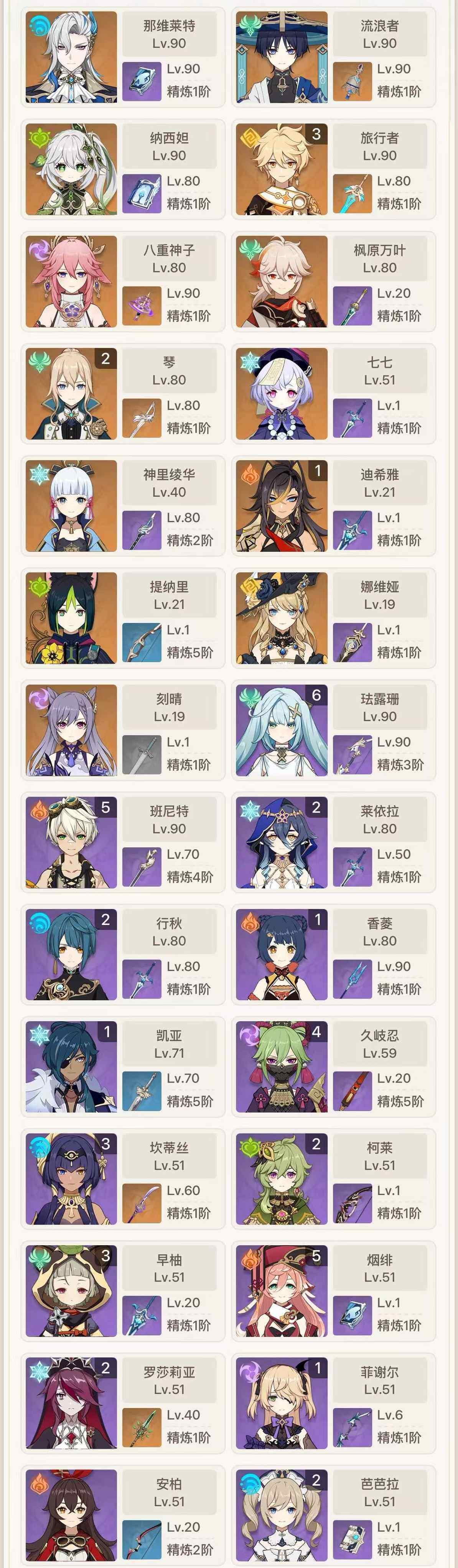 YSEY33115原神账号详情图3 YSEY33115原神账号详情图3