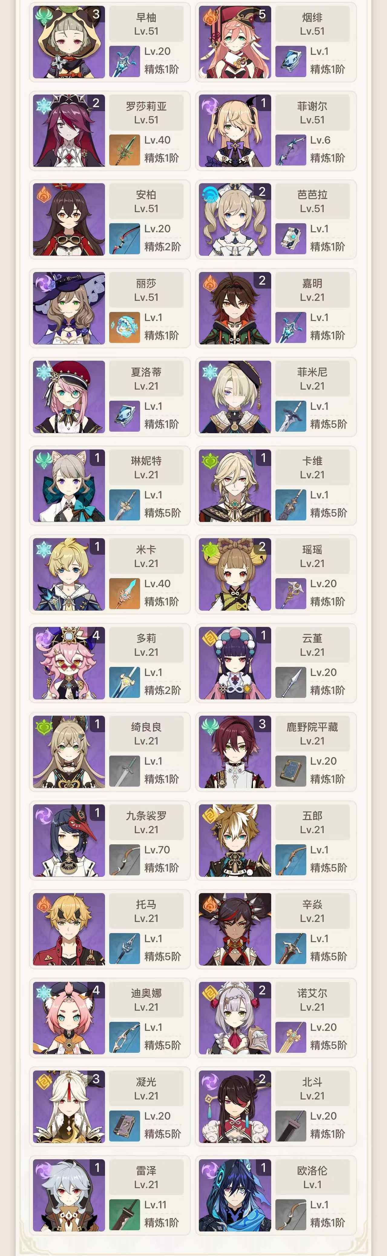 YSEY33115原神账号详情图4 YSEY33115原神账号详情图4