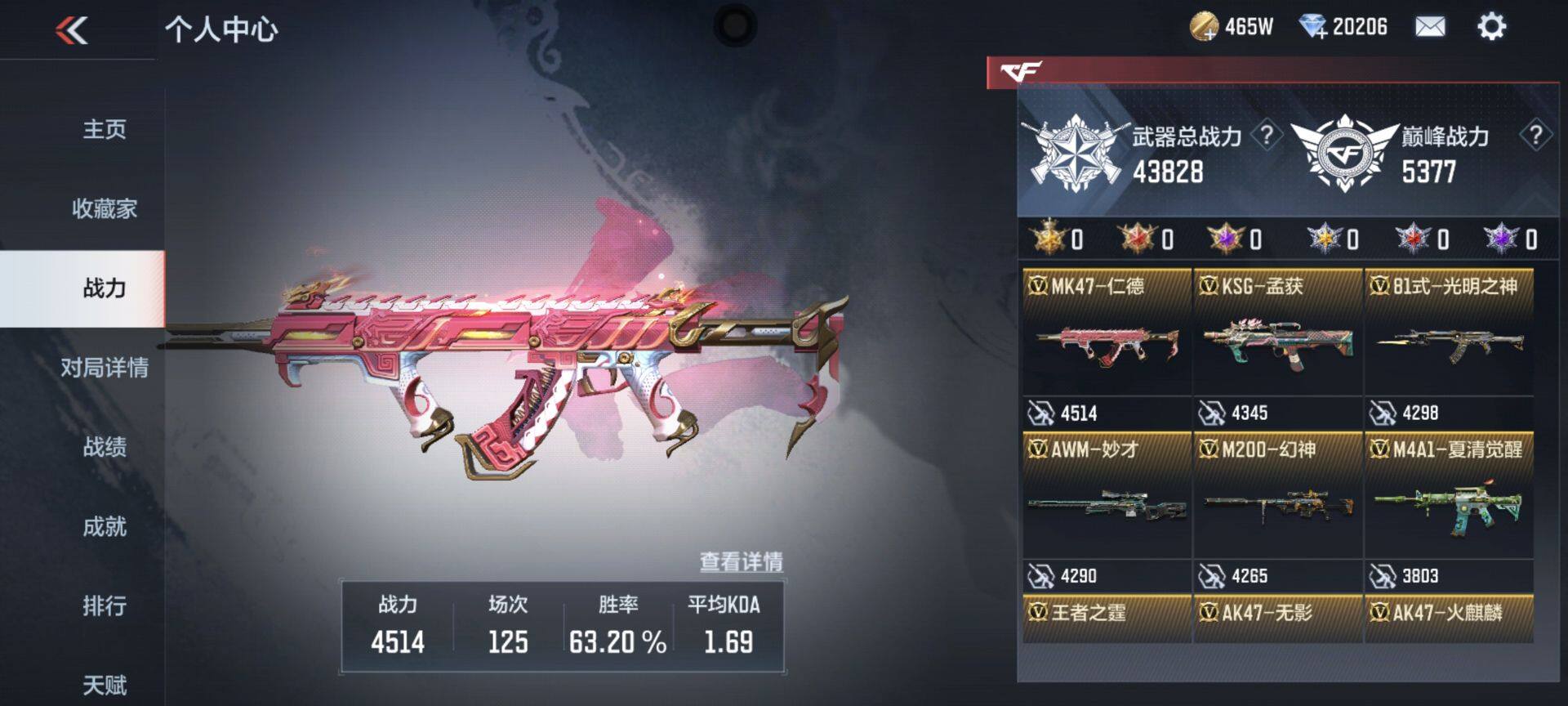 CFMEY329165枪战王者账号详情图6 CFMEY329165枪战王者账号详情图6