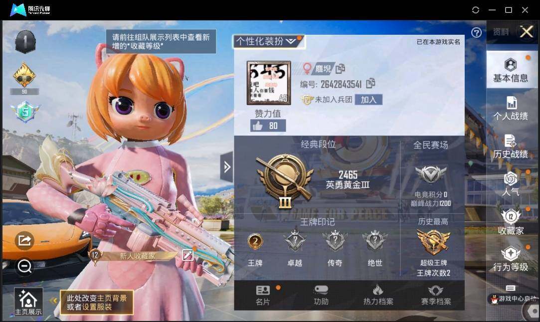 HPLE3269204和平精英账号详情图2 HPLE3269204和平精英账号详情图2