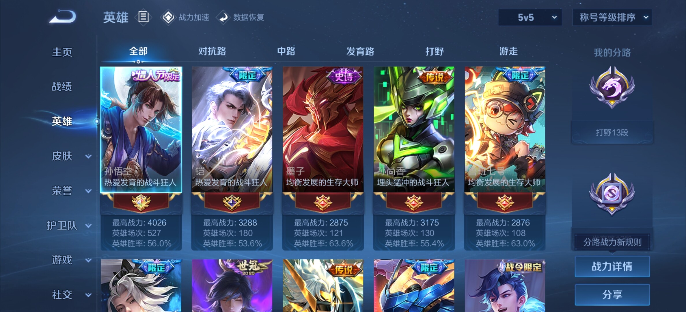 WZYXS3203298王者荣耀账号详情图3 WZYXS3203298王者荣耀账号详情图3