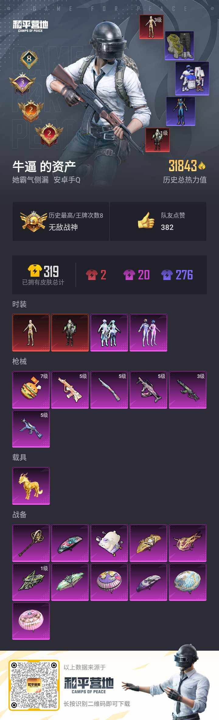 HPQM3255424和平精英账号详情图2