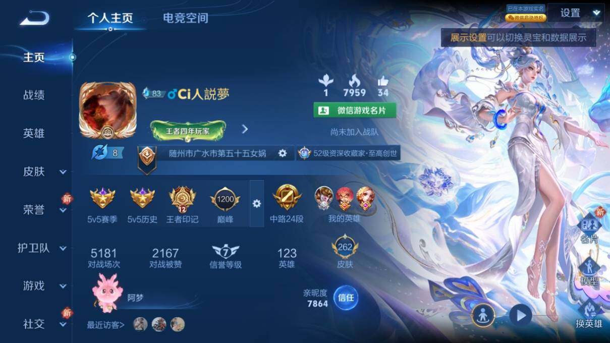 WZ033159810王者荣耀账号详情图6 WZ033159810王者荣耀账号详情图6