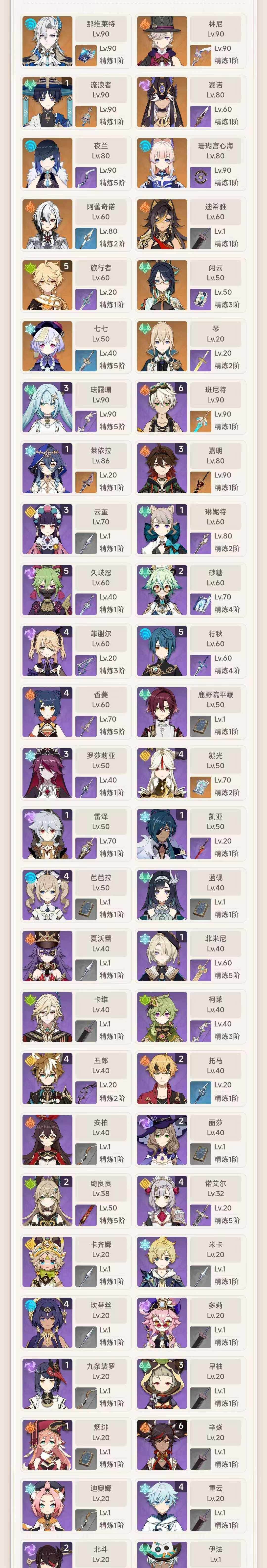 YSEY33557原神账号详情图4 YSEY33557原神账号详情图4