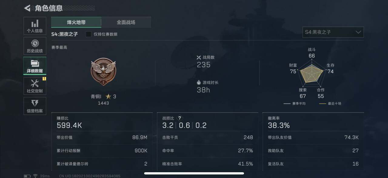SJZEY35961三角洲行动账号详情图5 SJZEY35961三角洲行动账号详情图5