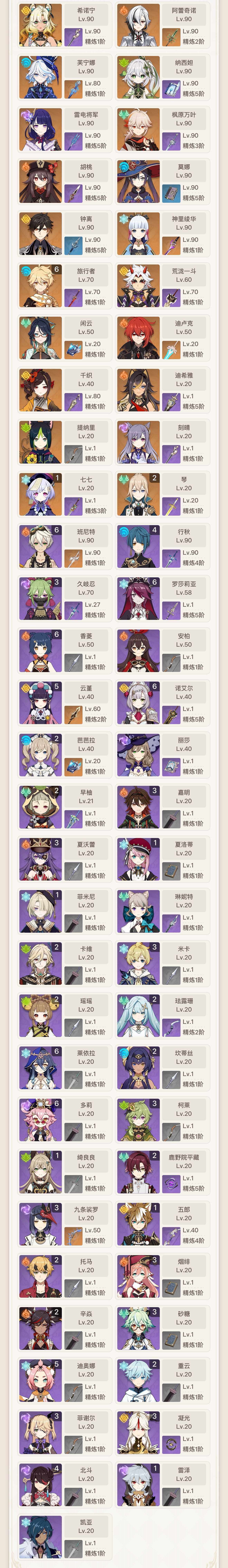 YSEY33767原神账号详情图3 YSEY33767原神账号详情图3