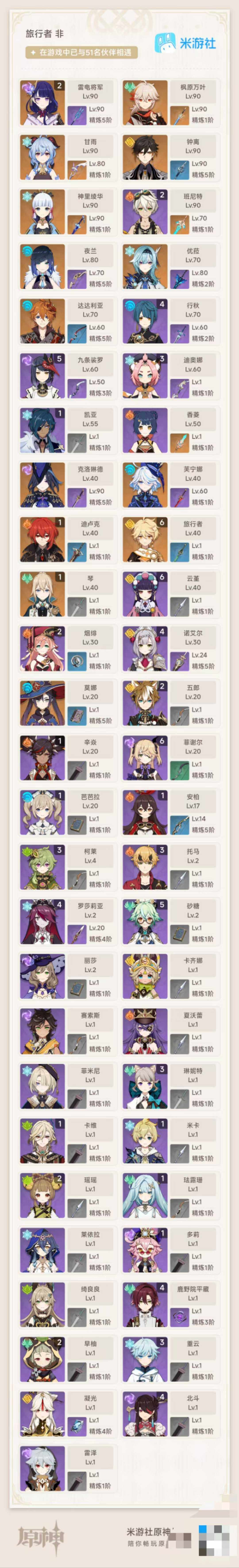 YSEY33859原神账号详情图5 YSEY33859原神账号详情图5