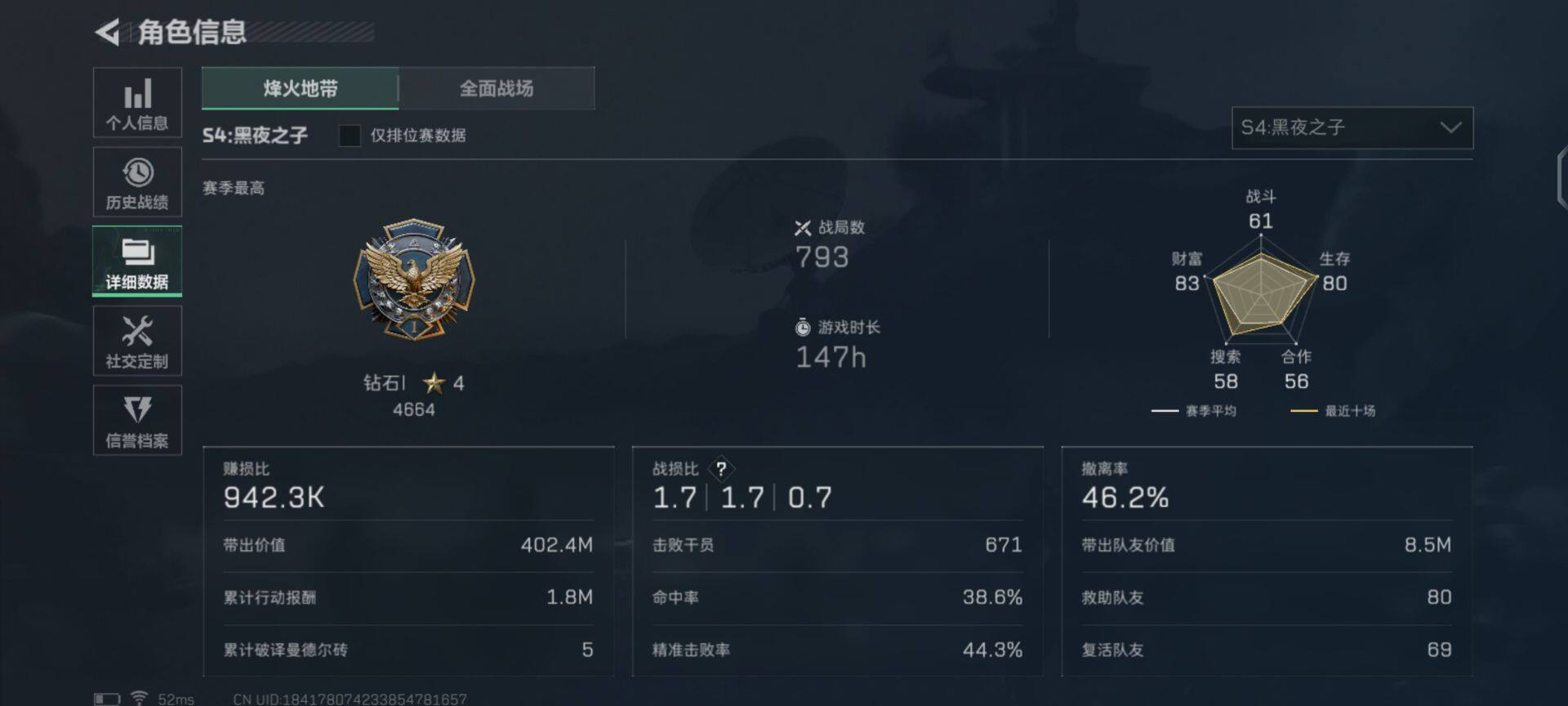SJZEY36471三角洲行动账号详情图6 SJZEY36471三角洲行动账号详情图6