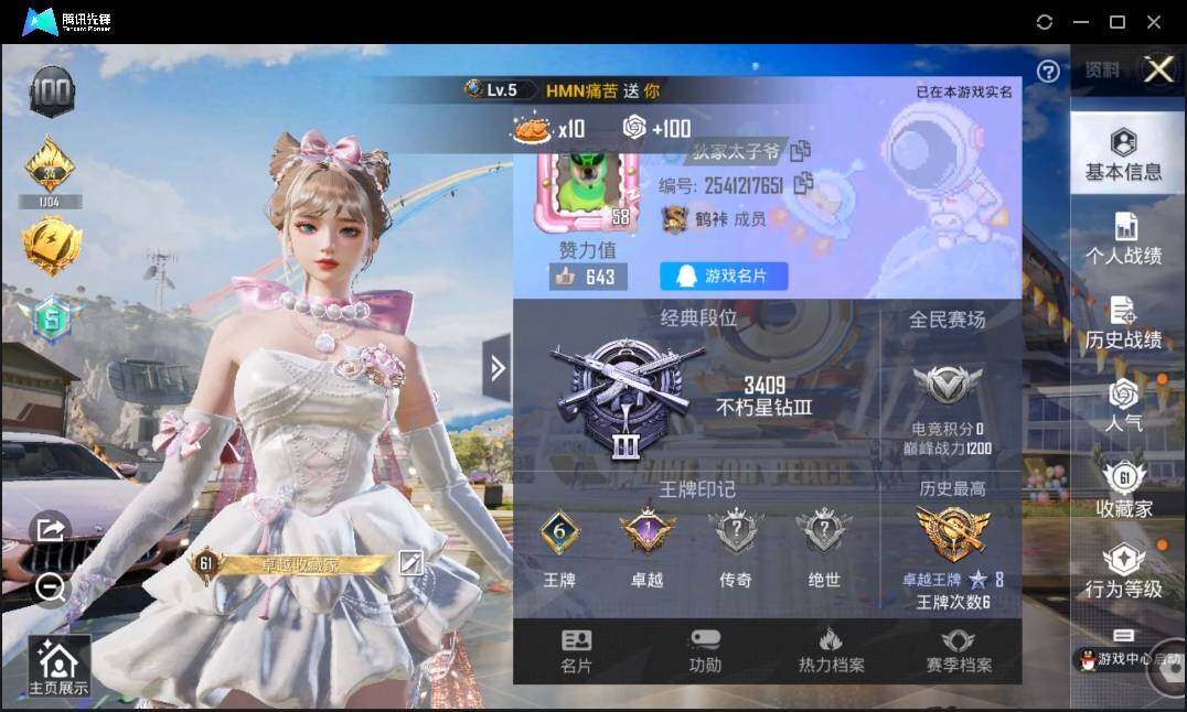 HPLE3269256和平精英账号详情图2 HPLE3269256和平精英账号详情图2