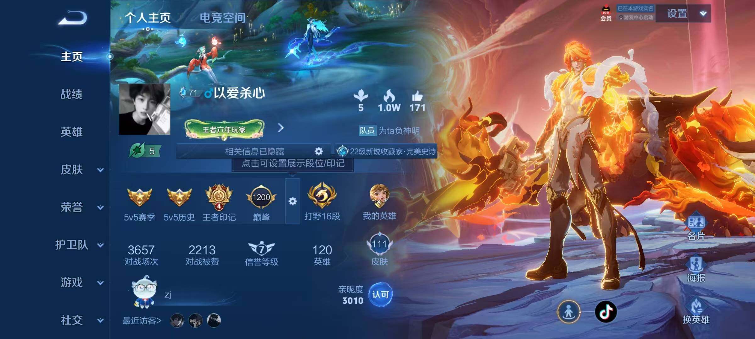 WZJZ3175425王者荣耀账号详情图4